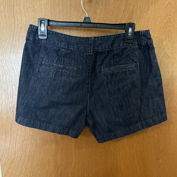 Loft Denim Shorts Women’s Size 4 Flat Front Blue Jeans Dark Wash Casual - Picture 4 of 7